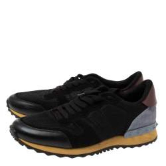 NIB Valentino Garavani Rockrunner Stud Sneaker, Black Men's US 9 $1,292 - Picture 7 of 11